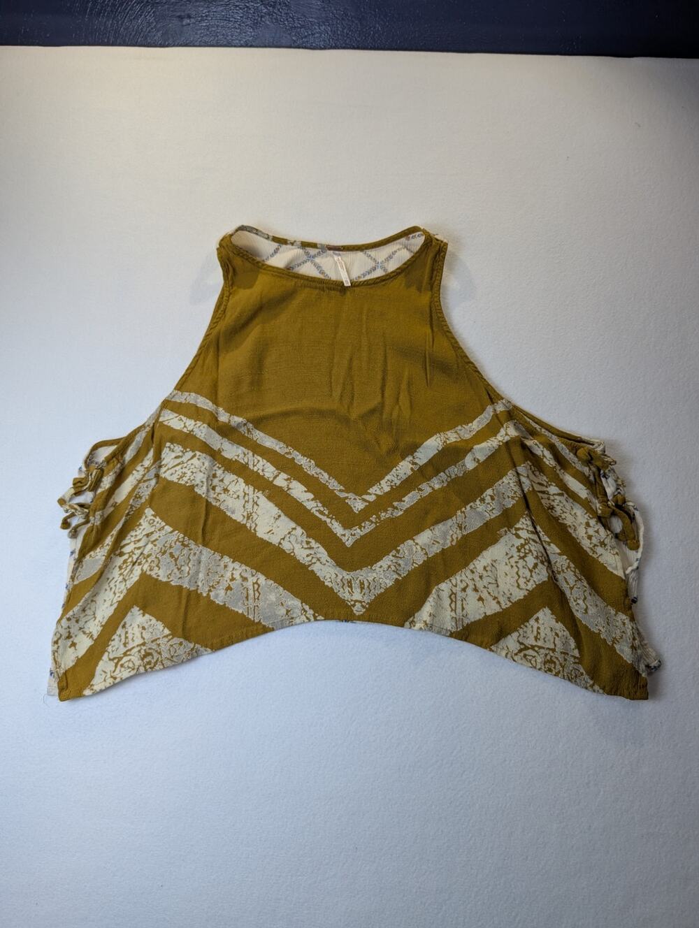 Free People Touch of Love Tank Mustard Yellow Top Size XS